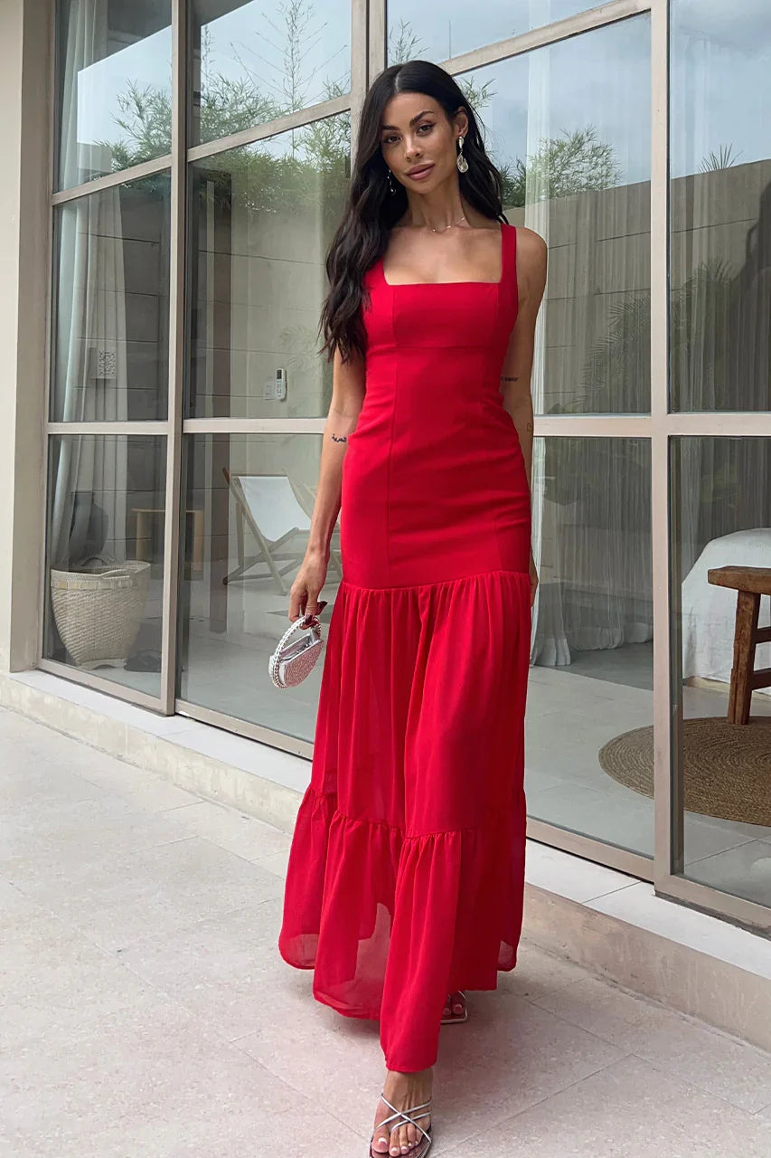 TAHLIA MAXI DRESS RED