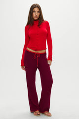 Leo Knit Button Up Cardigan Ember