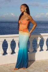 KLEO MAXI DRESS PINA COLADA OMBRE