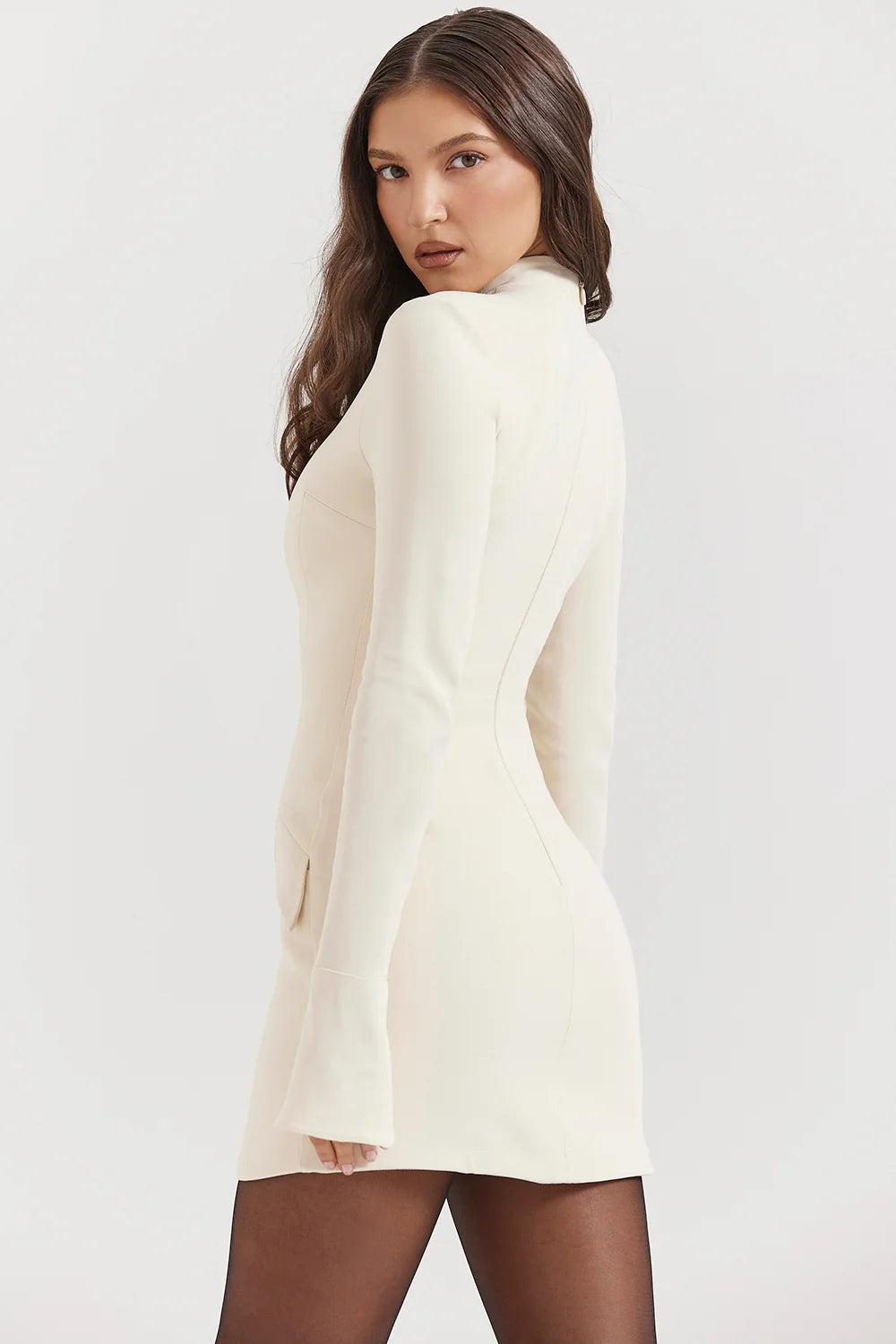 vintage cream mini dress