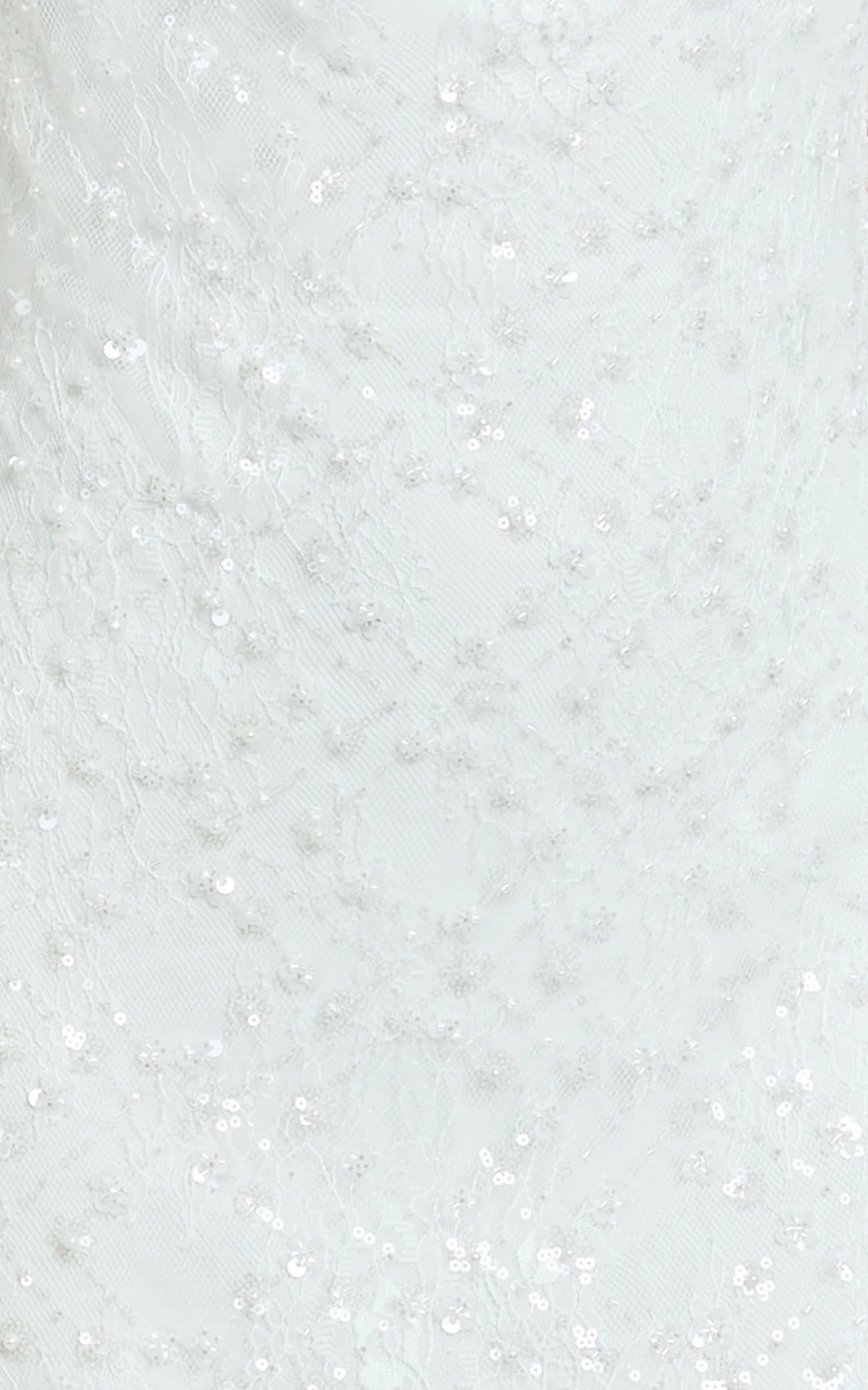 Alana Maxi Dress Lace Sequin Cowl Neck Dress in White
