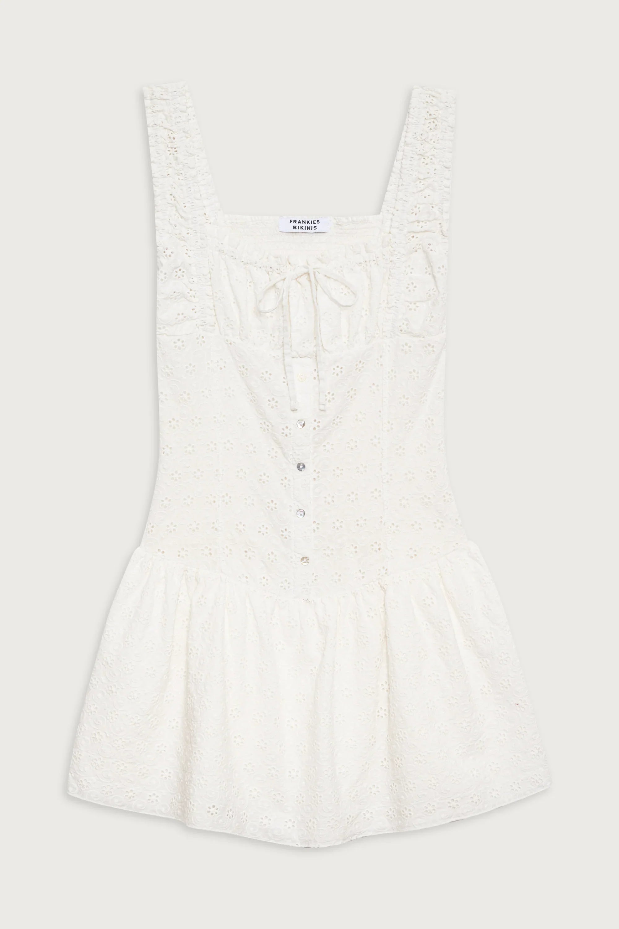 Christa Eyelet Mini Dress Angels Wing