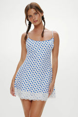 Delaney Polka Dot Mini Dress Delicate Dot