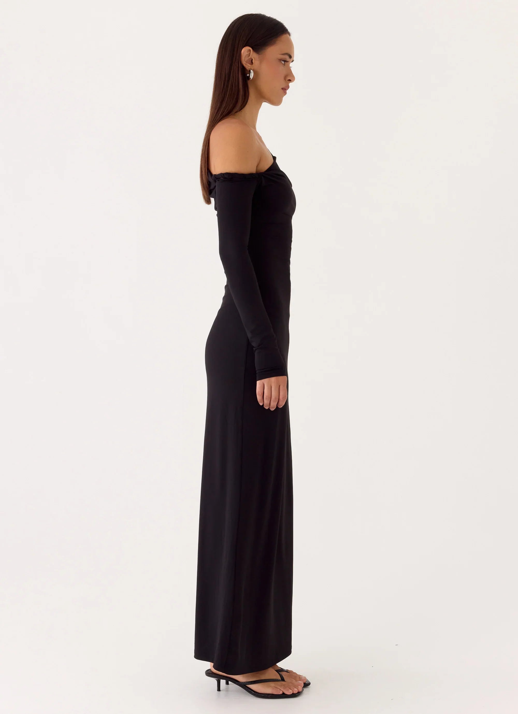 Jordana Twist Maxi Dress Black