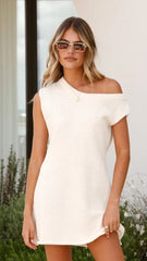 Robin Off Shoulder Mini Dress Cream