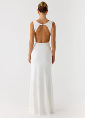 Cherry Sky Maxi Dress White