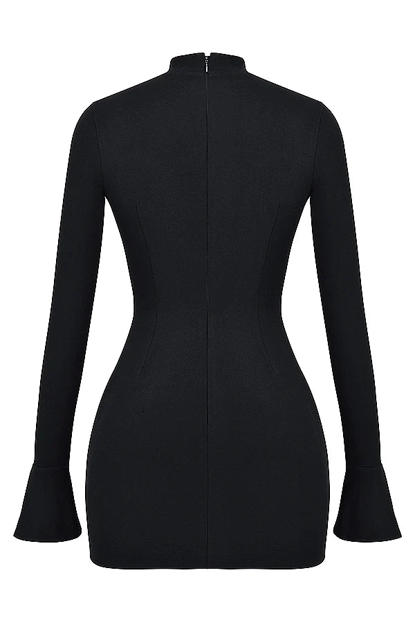 black mini dress