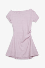 Roslyn Off Shoulder Mini Dress Rosewater Stripe