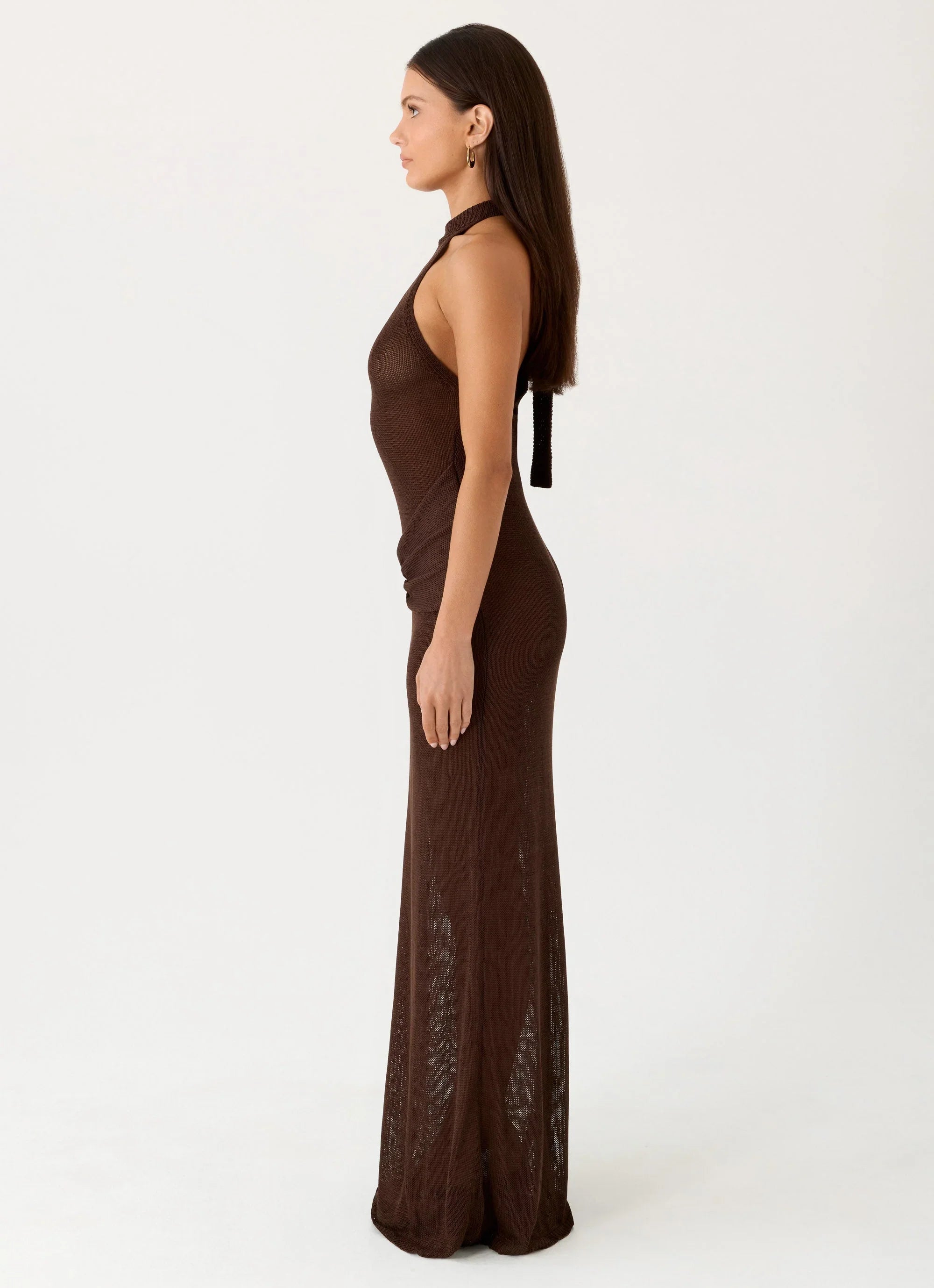 Saoirse Knit Maxi Dress Chocolate
