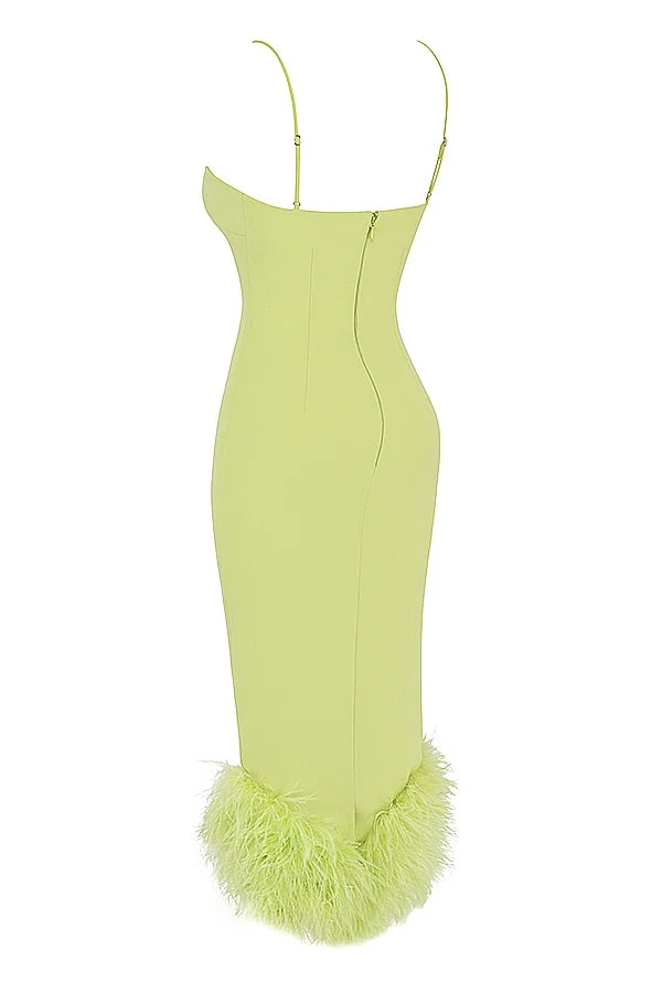 lime midi dress