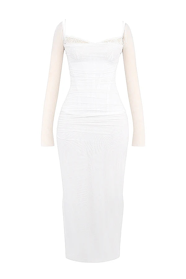 white maxi dress