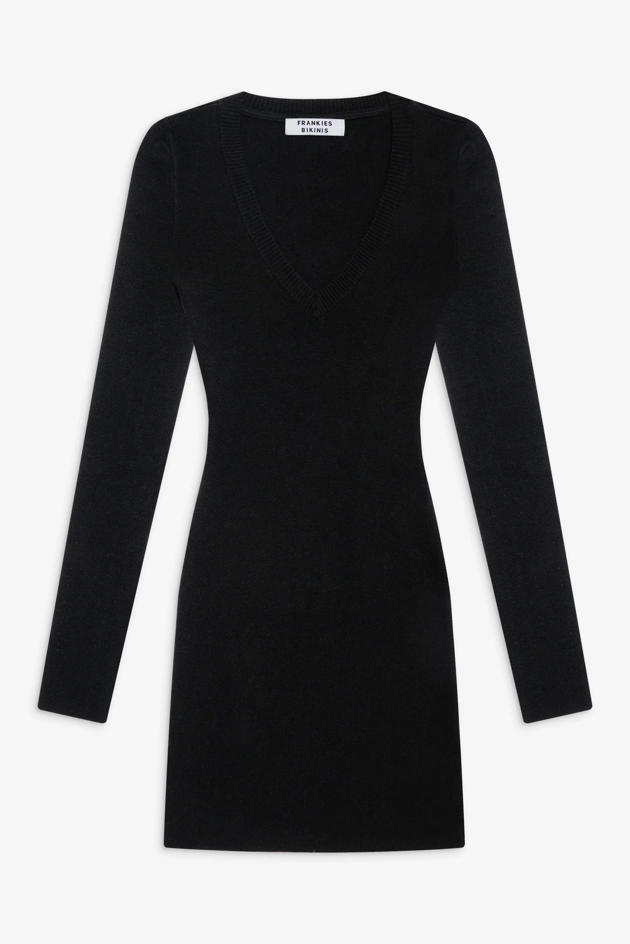 Sweetheart Knit Dress Black