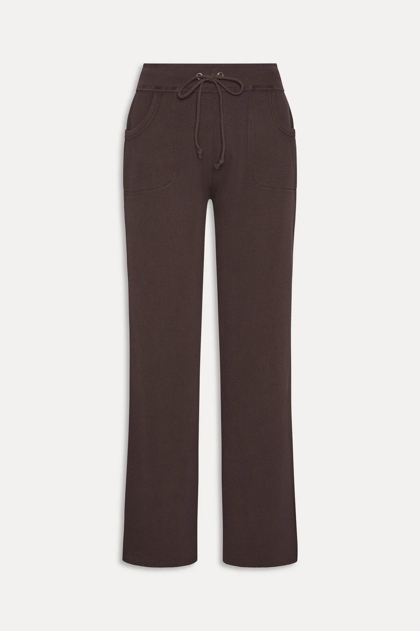 Emma Thermal Low Rise Pants Walnut