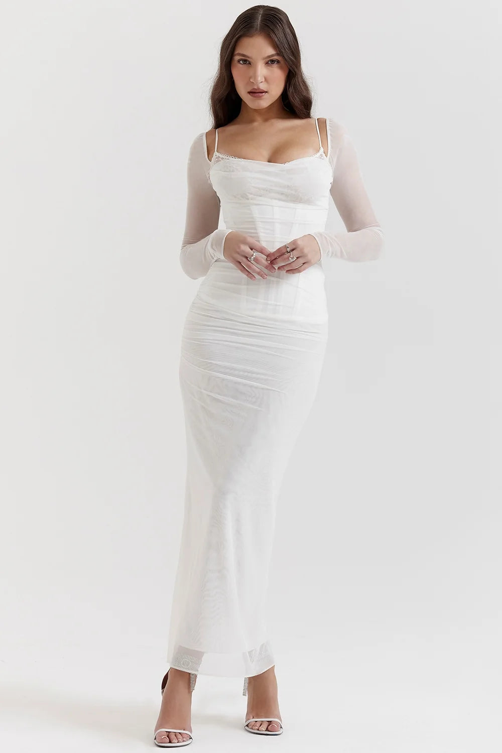 white maxi dress