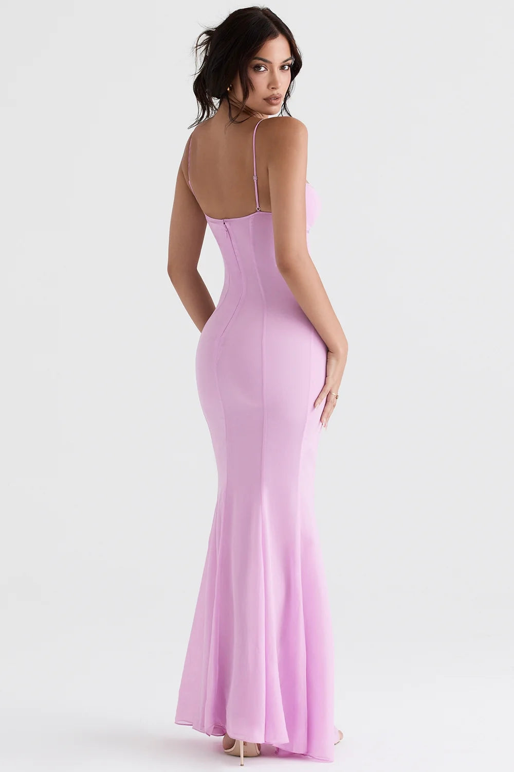 pink maxi dress