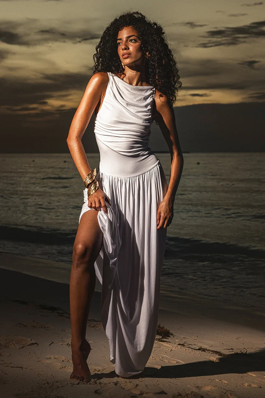 NALLA MAXI DRESS WHITE