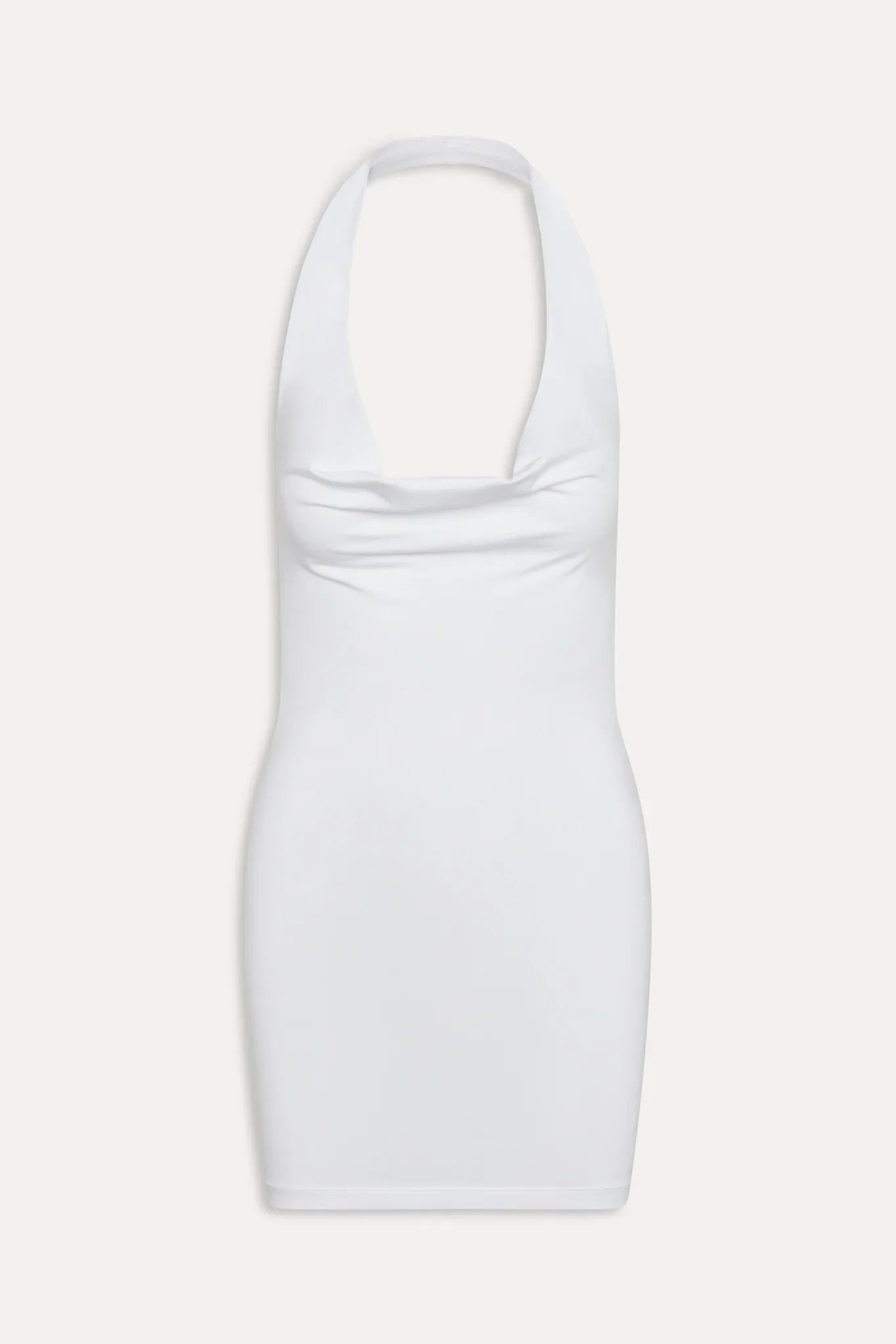 x JENNIE Solo Halter Mini Dress Optic White