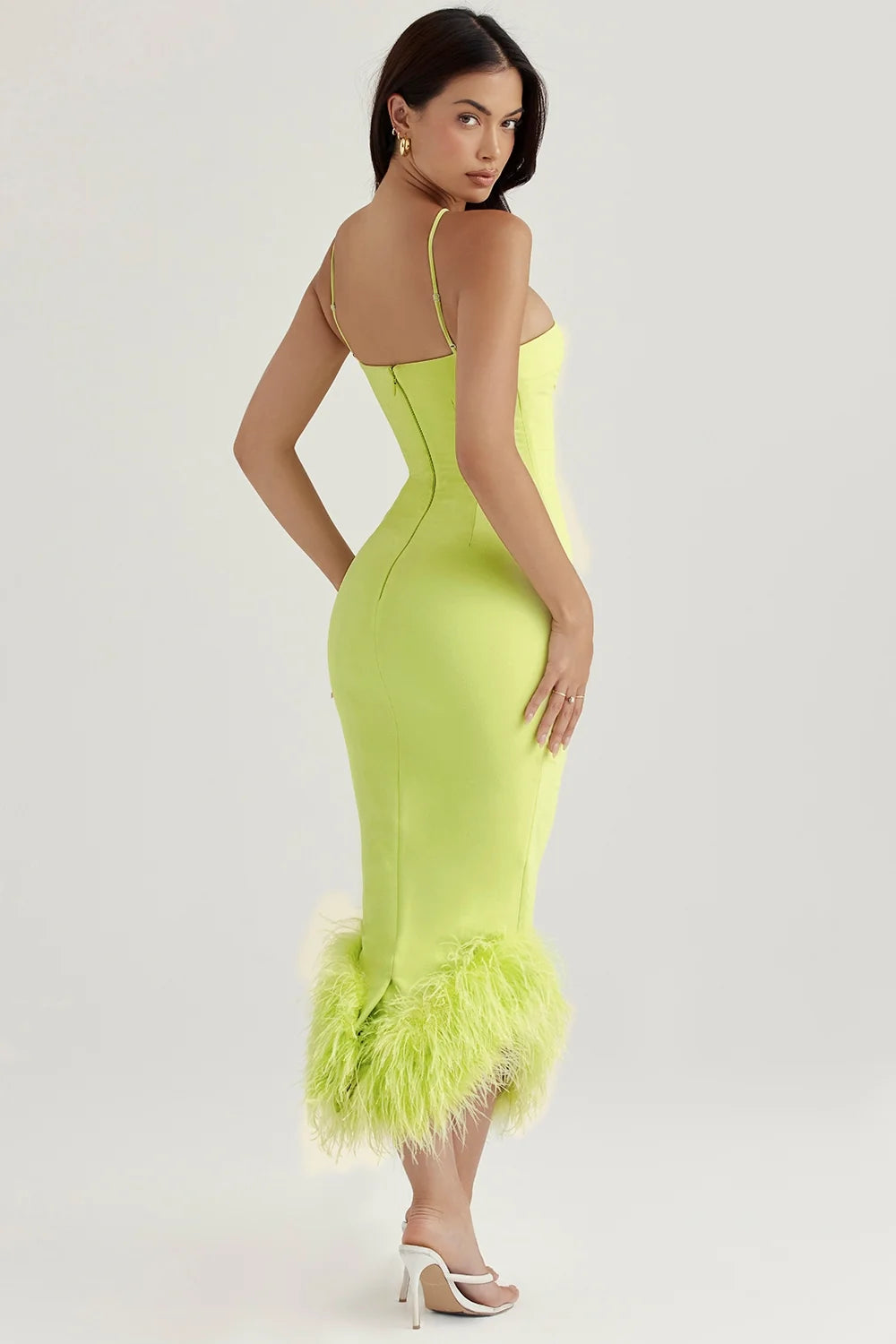 lime midi dress