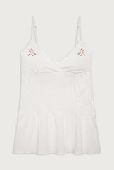 Donna Embroidered Mini Dress White