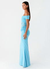 Either Way Maxi Dress Turquoise Blue