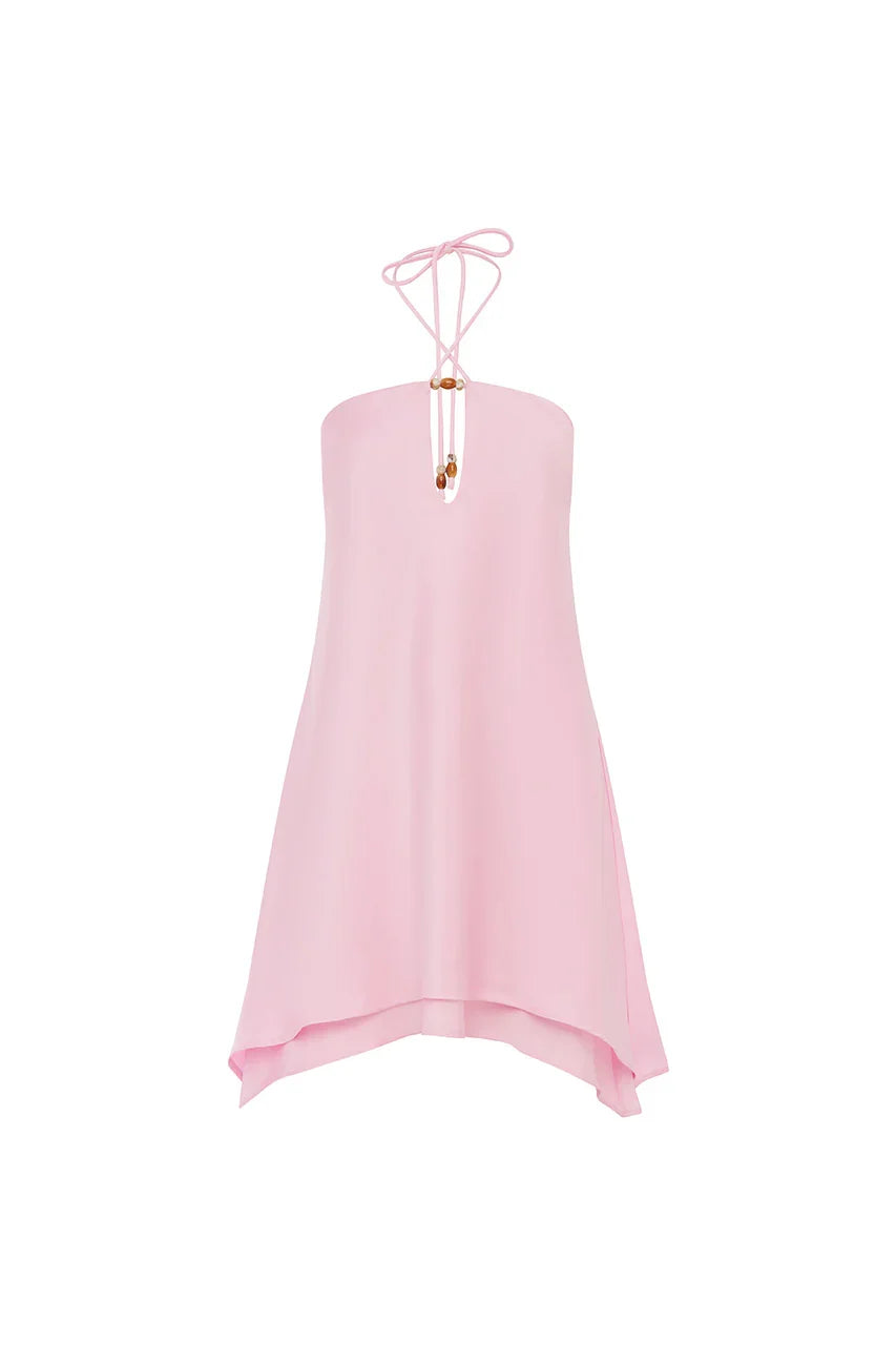 FREYA FLOWY HALTER MINI DRESS PETAL