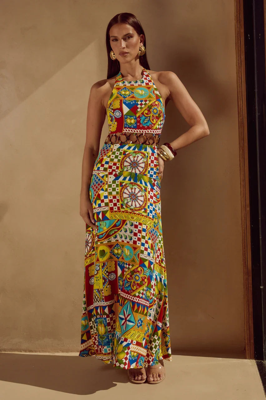 VENUS MAXI DRESS PHAEDRA PRINT