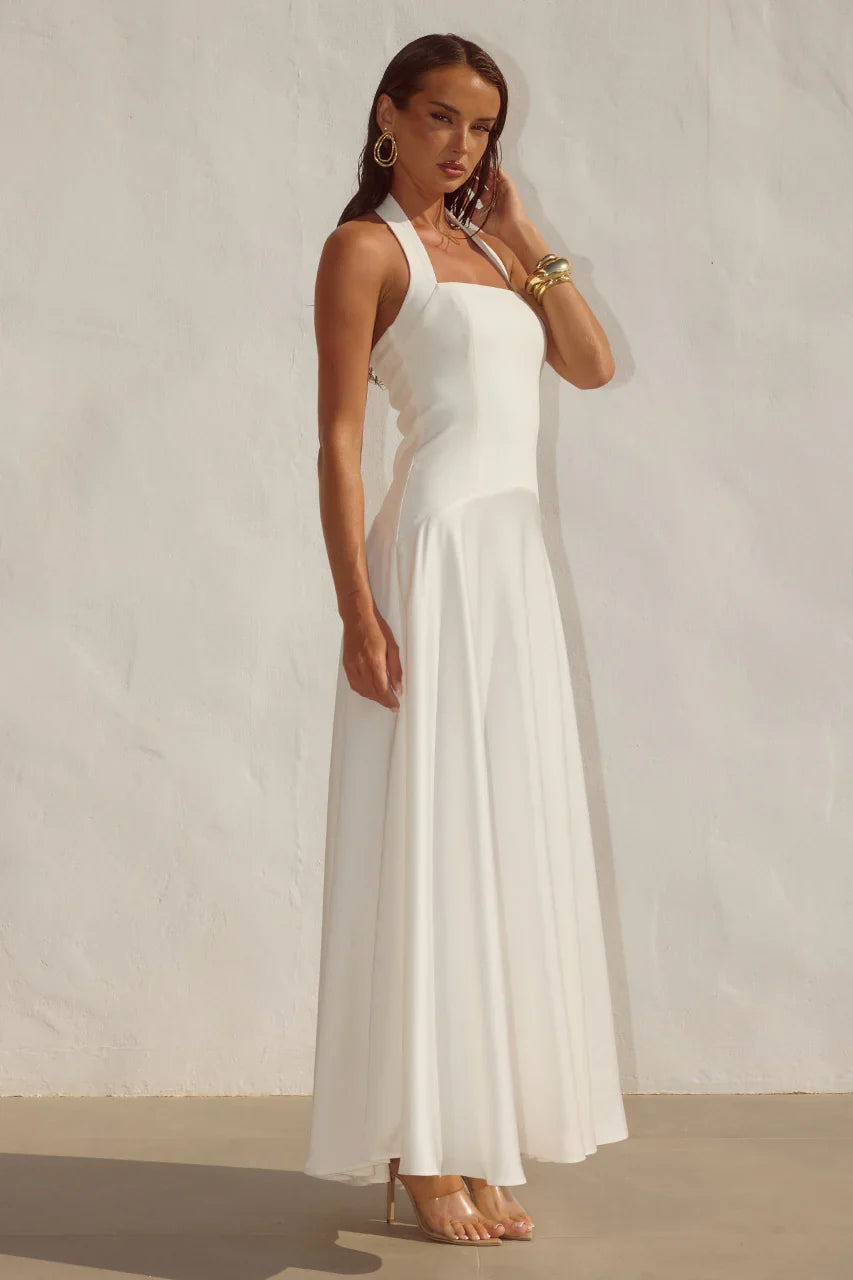 ODINA SQUARE NECK MAXI DRESS IVORY
