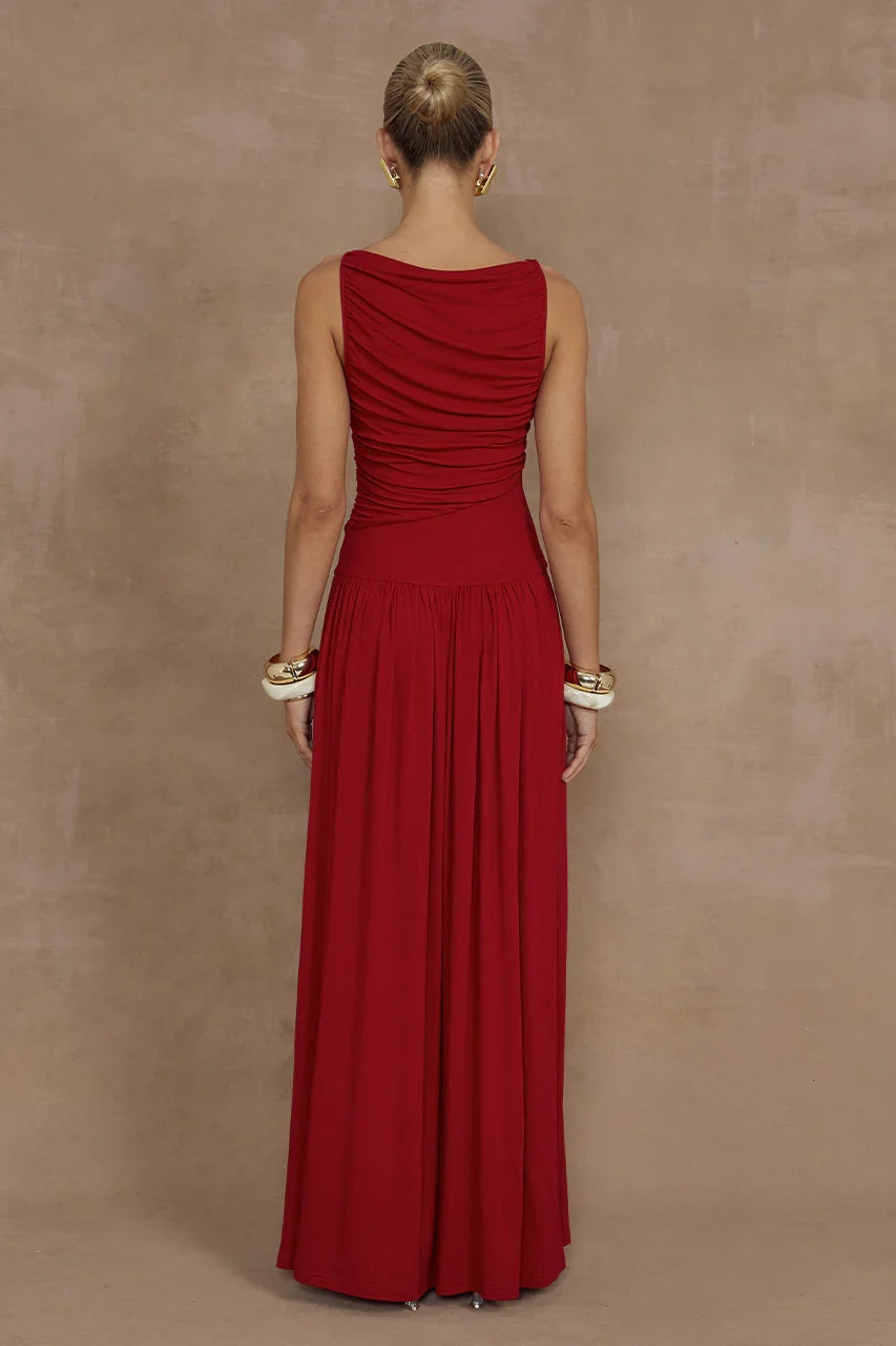 NALLA MAXI DRESS CHERRY