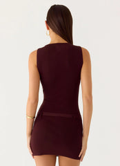 Masterplan Knit Mini Dress Chocolate
