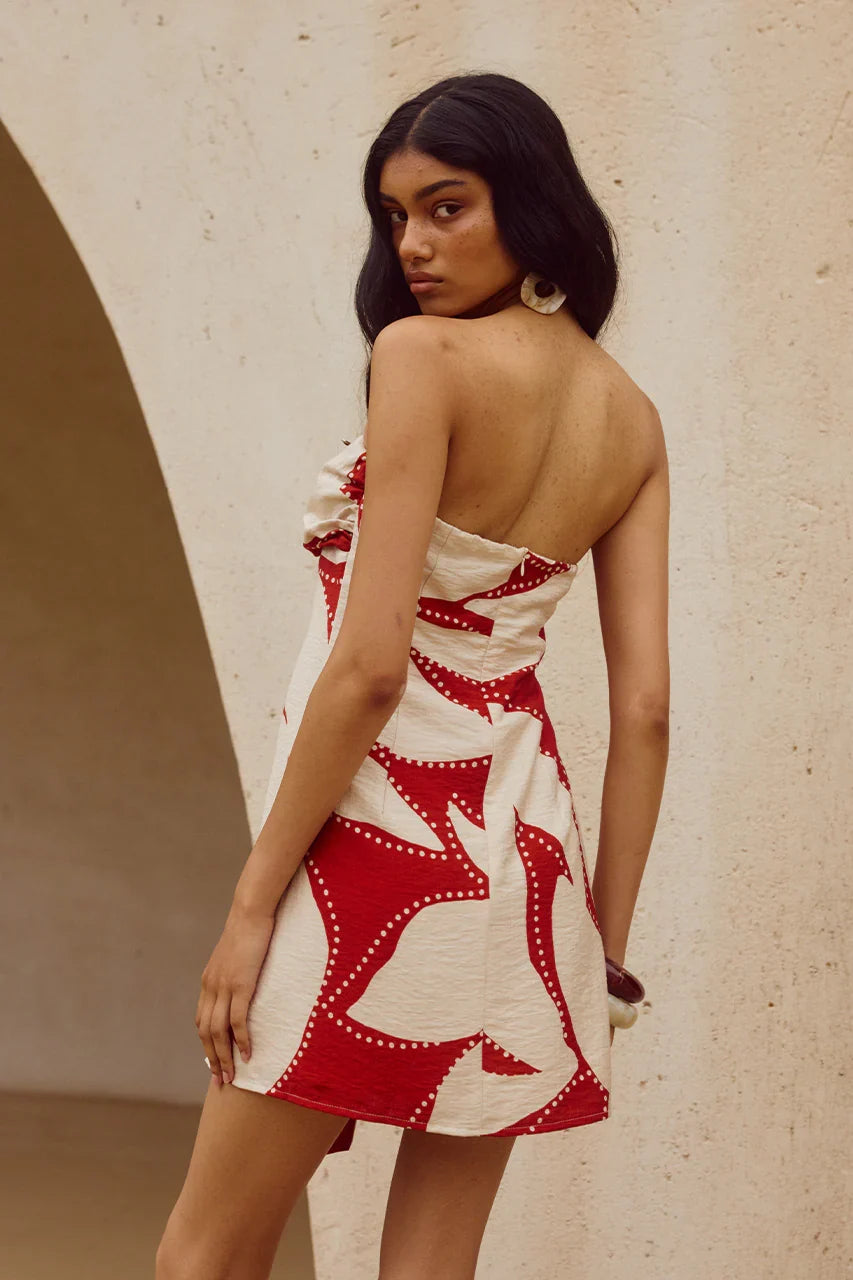 ARLETTE STRAPLESS MINI DRESS ARLETTE RED