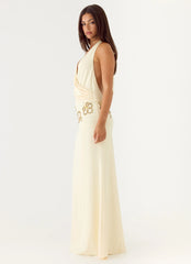 Sandrine Beaded Maxi Dress Yellow