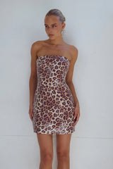 IBIZA MINI DRESS LEOPARD PRINT