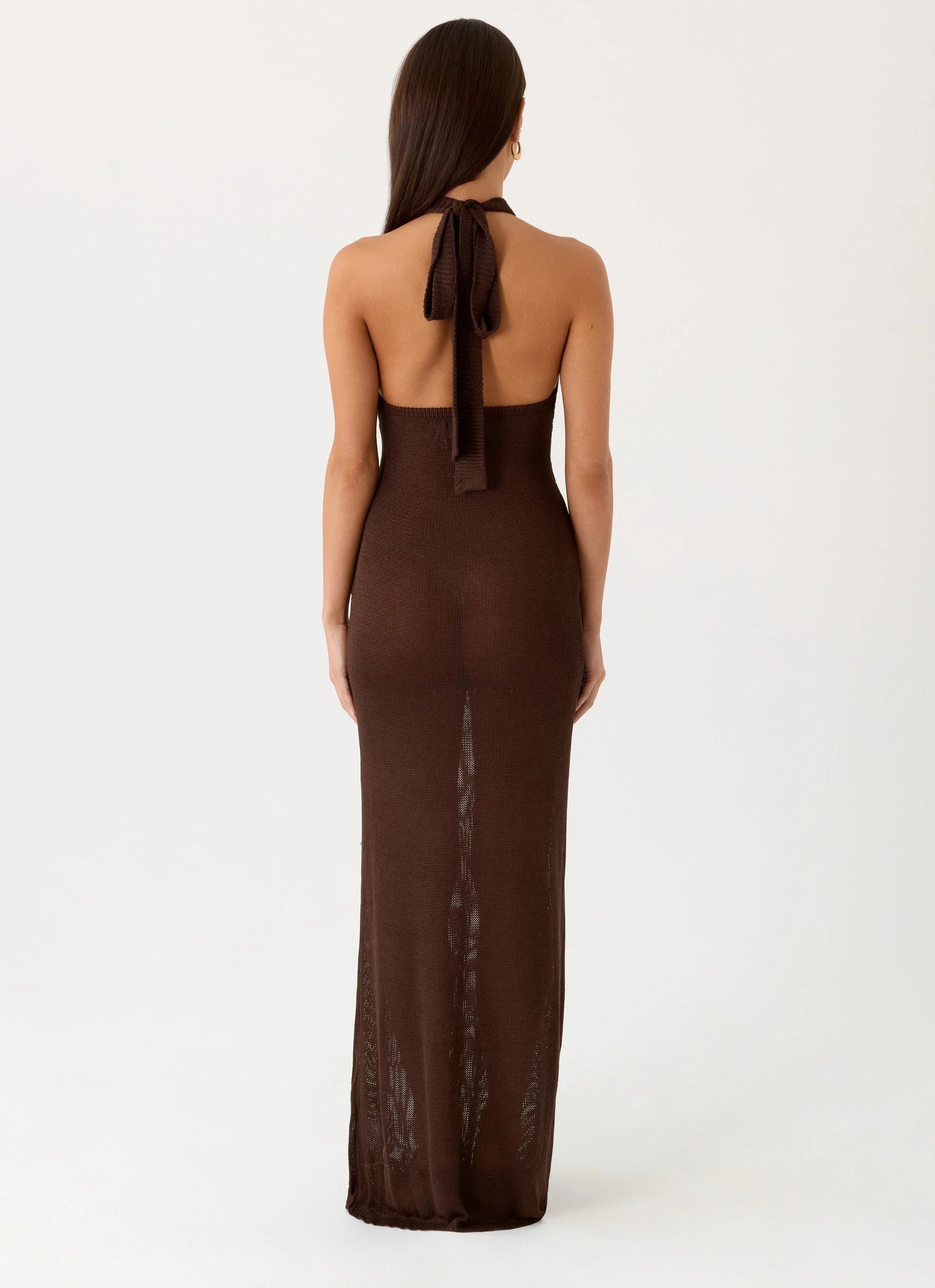 Saoirse Knit Maxi Dress Chocolate