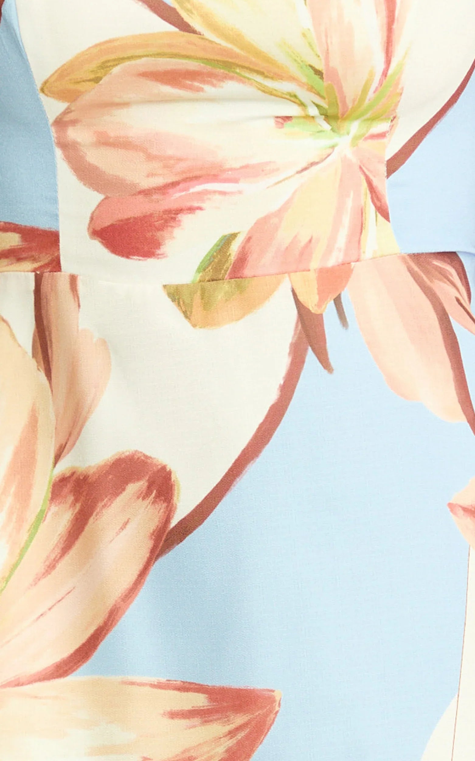 Robyn Mini Dress Square Neck Halter Neck Faux Wrap Dress in Retro Flower Border Print