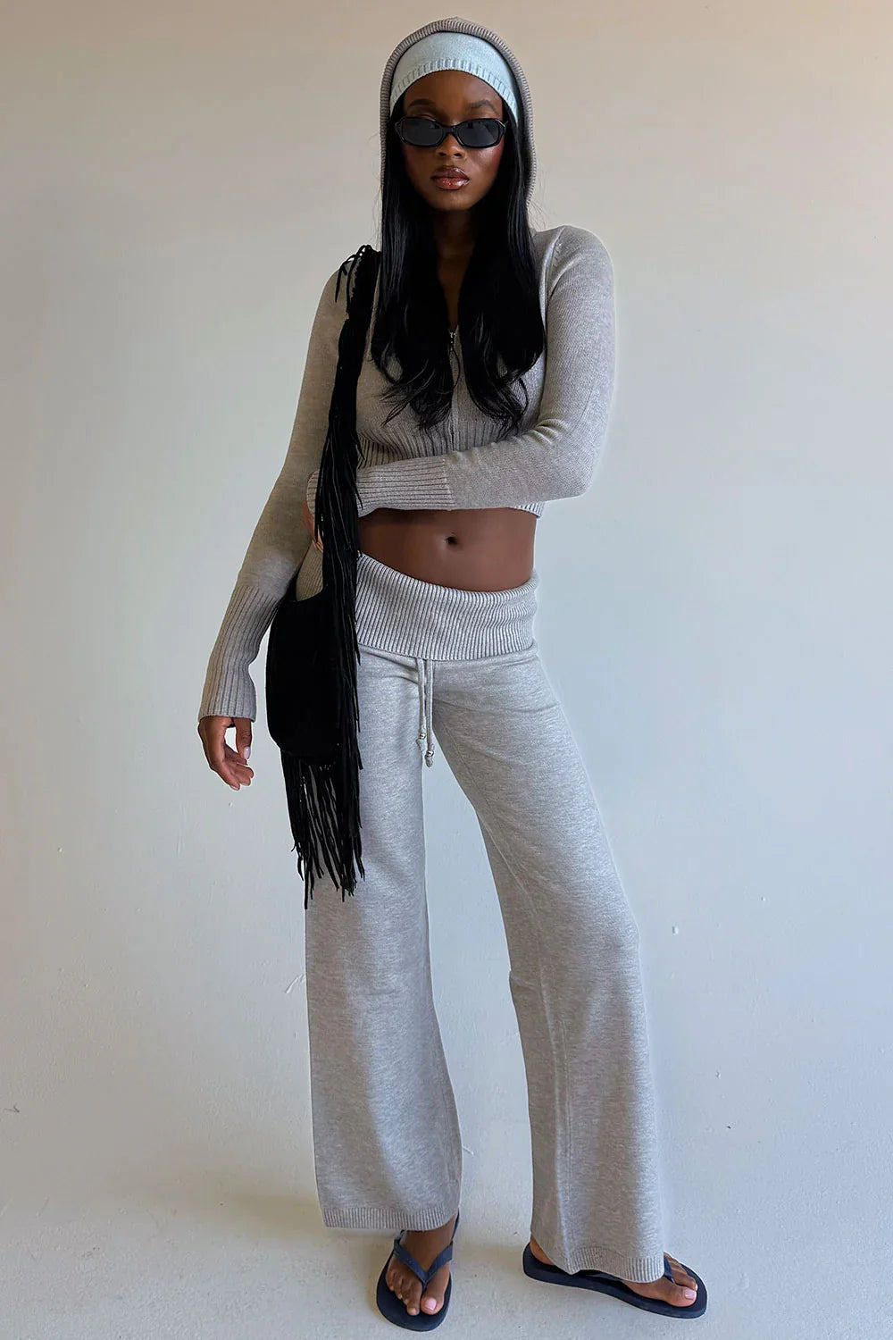 Dawson Knit Fold Over Pants Cloud Cover