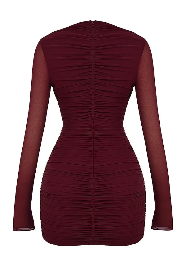 mulberry cutout mini dress