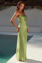 CELESTE STRAPLESS MAXI DRESS OLIVE