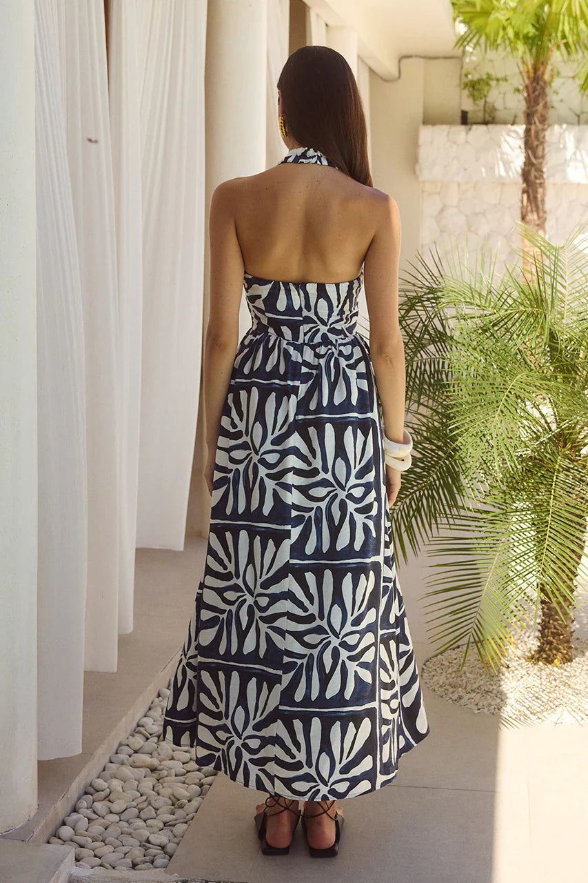 HENRIETTA MIDI DRESS PIRAH NAVY