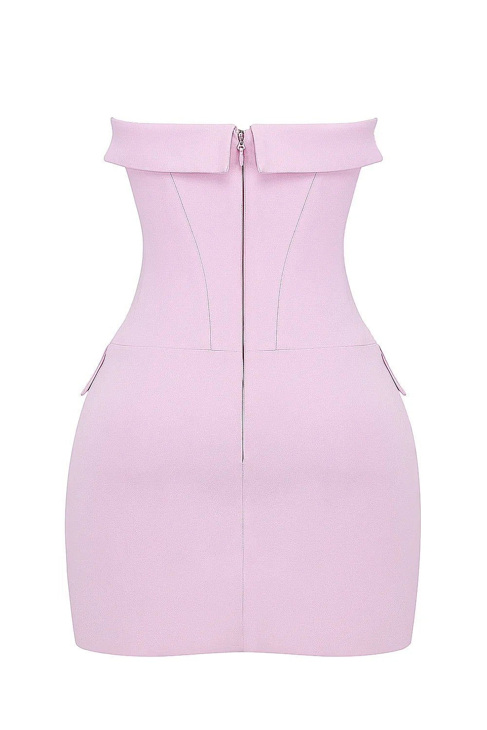 cotton candy strapless mini dress