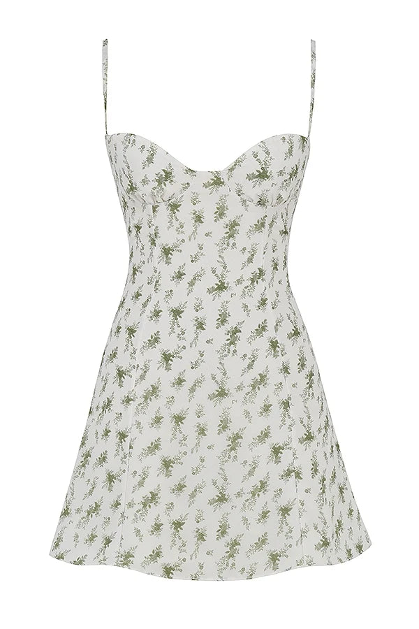 garden print mini dress