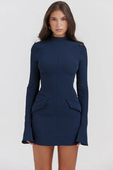 navy mini dress