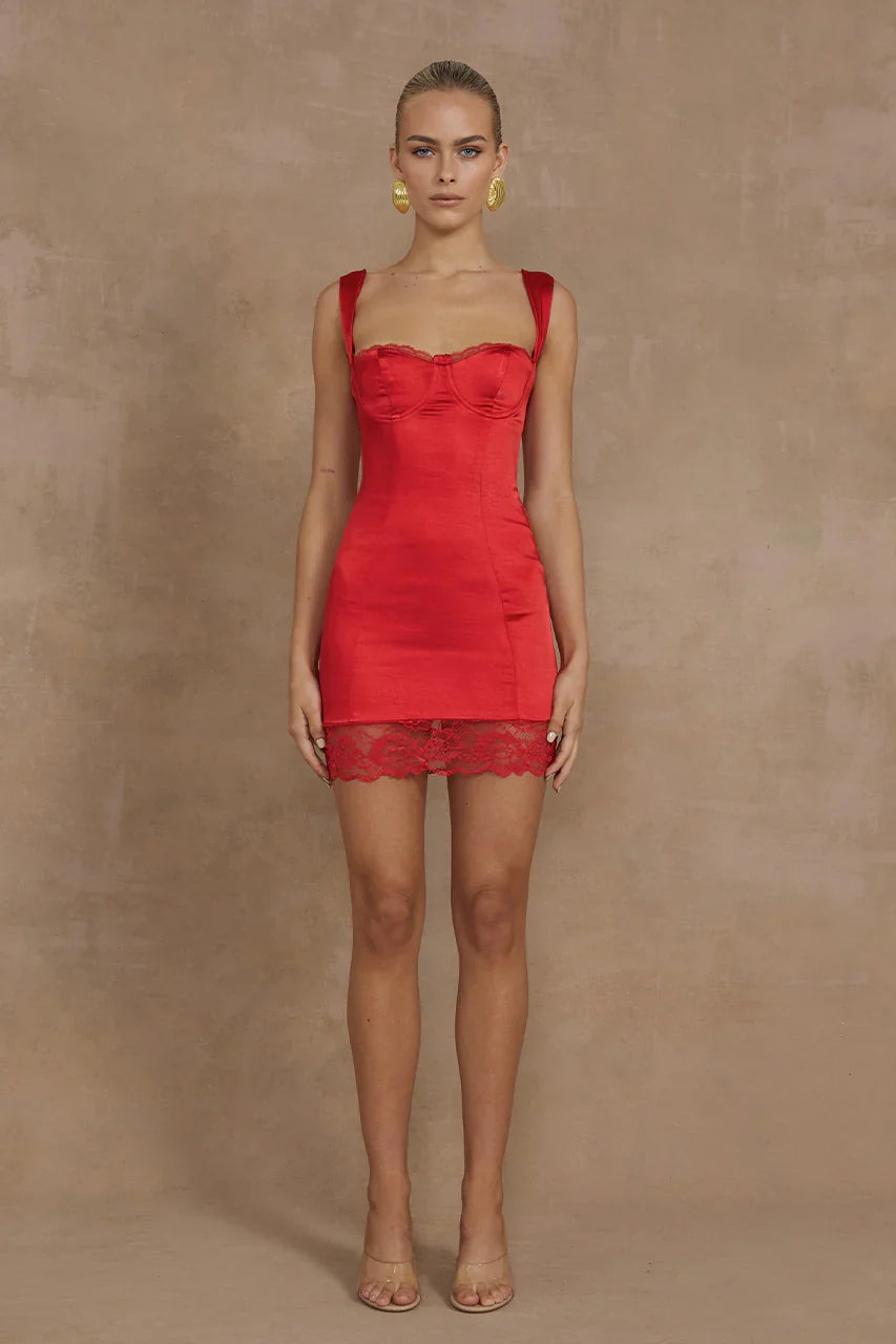 CLAUDELLE MINI DRESS RED
