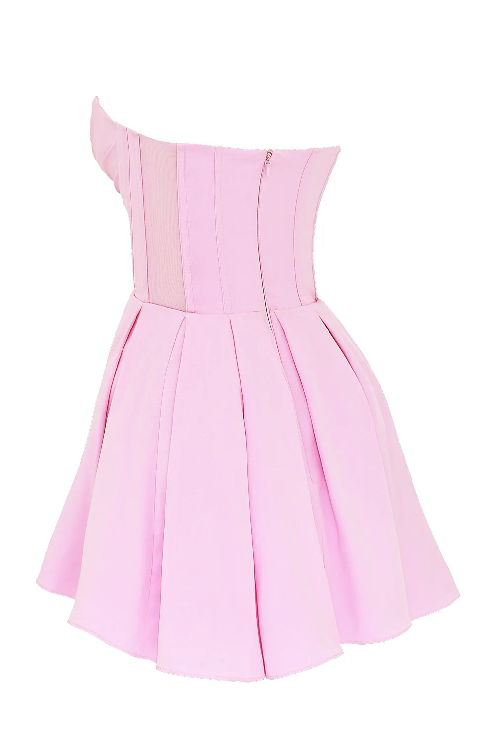 cotton candy twill strapless mini dress