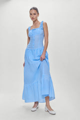 Christabelle Polka Dot Maxi Dress Raindrop