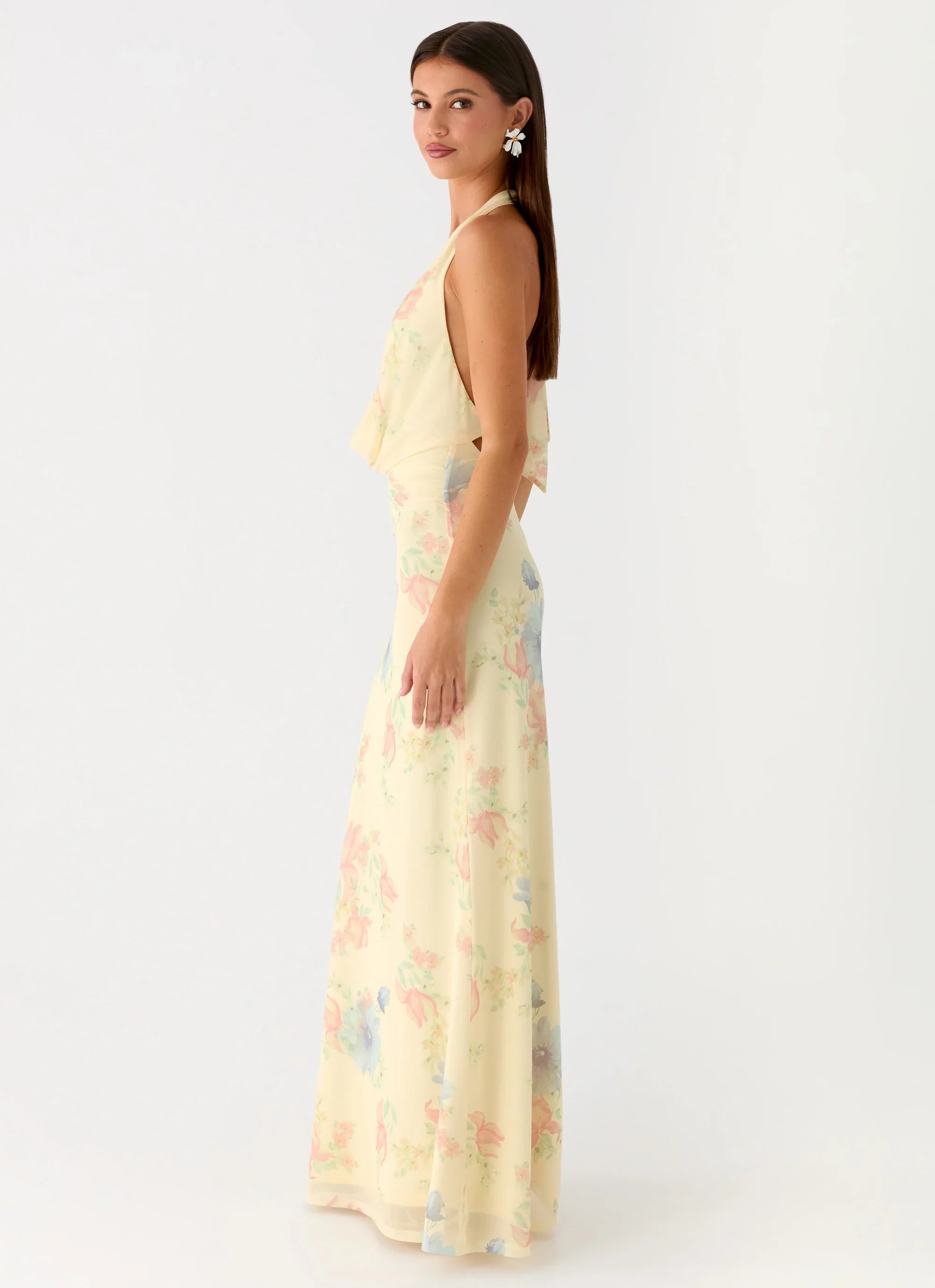 Tedder Halter Maxi Dress Spring Meadow