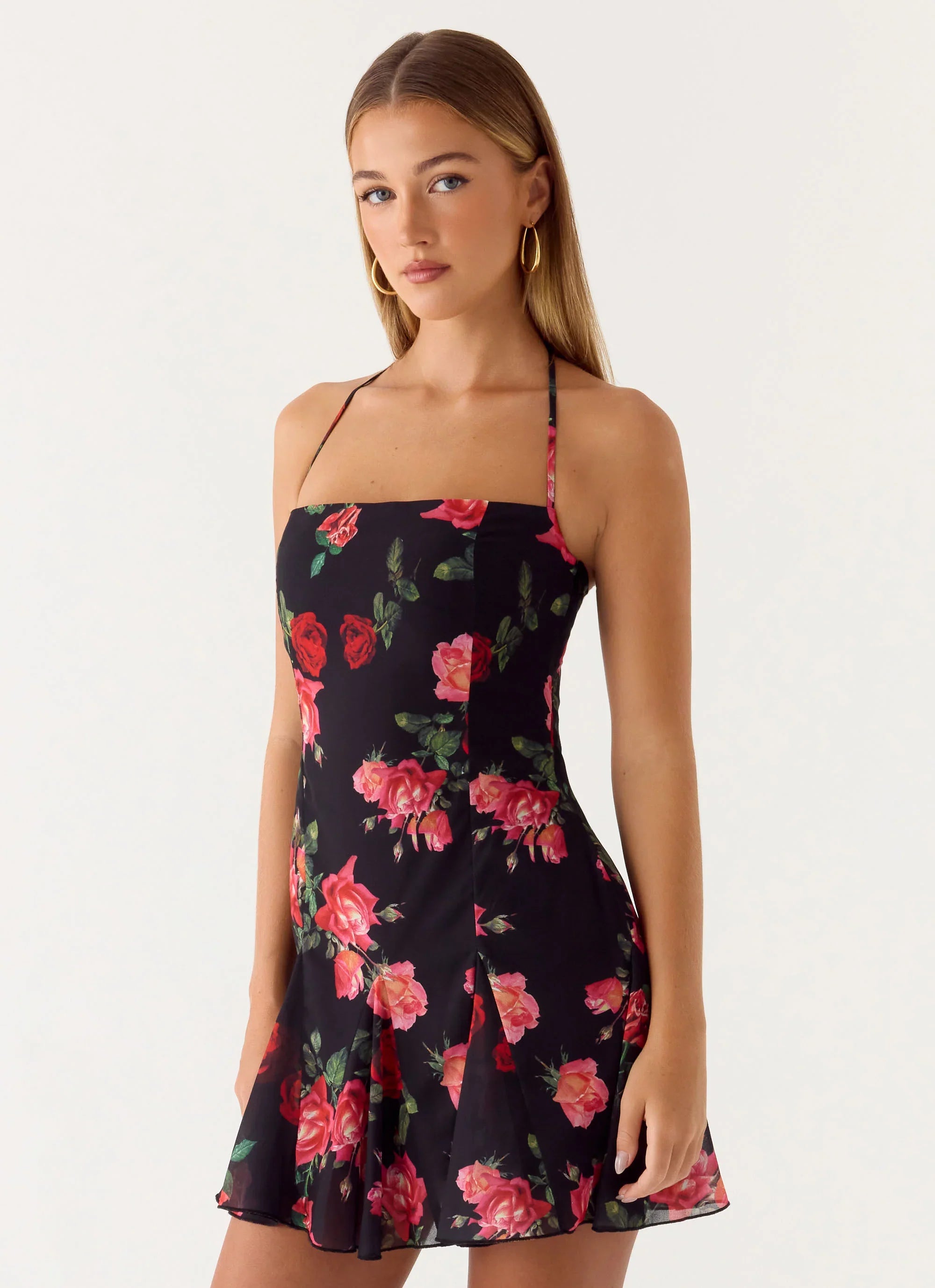 Nikyta Micro Mini Dress Midnight Bloom