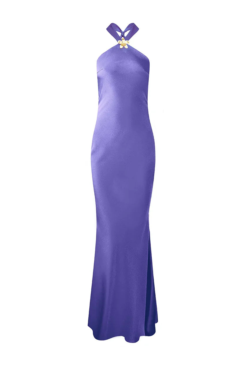 CHARA LOW CROSS BACK MAXI DRESS PERIWINKLE