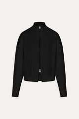 Bea Cloud Knit Zip Up Sweater Black