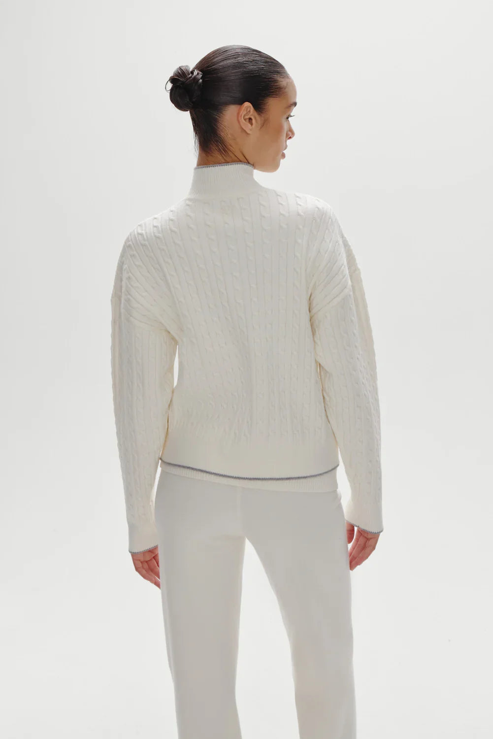 Bea Cloud Knit Zip Up Sweater Honeymoon