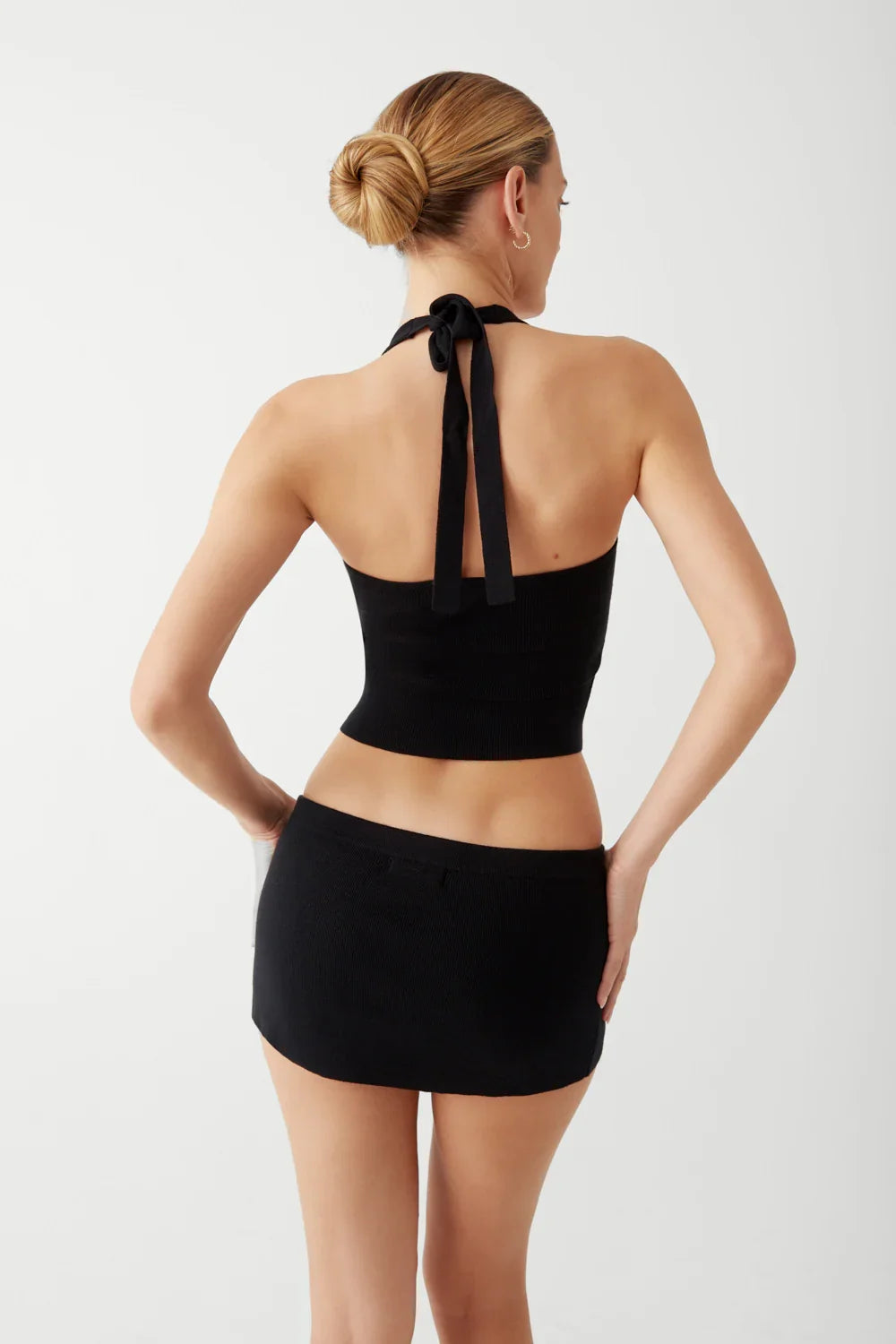 Marialla Knit Halter Top Black
